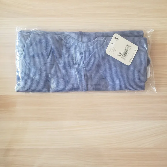 Free People Dani tank top dusty iris purple ribbed knit extra small XS NWT - Picture 4 of 6